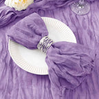 12 PCS Gauze Table Napkins 20x20 Inch Soft Cheesecloth Wrinkled Dinner Napkins for Weddings Party Reception Anniversary
