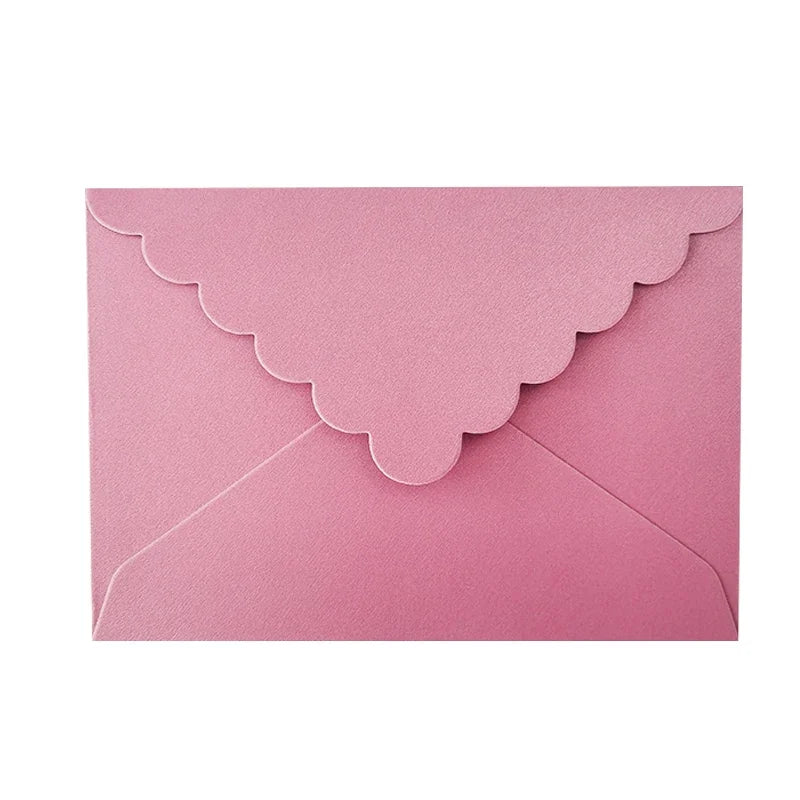 10Pcs Creative Wave Pattern Pearlescent Triangle Envelope Letterhead Special Design Envelope Dropshipping 11*16cm