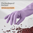 dailyWater Resistant Dish Washing Gloves 1 Pair Durable Latex Rubber Gloves Reusable for Kitchen Cleaning Laundry Gardening Use