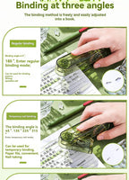 Acrylic Transparent Stapler 360-Degree Rotating Multifunctional Powerful Long Stapler for School And Office Use