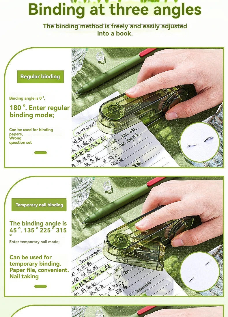 Acrylic Transparent Stapler 360-Degree Rotating Multifunctional Powerful Long Stapler for School And Office Use
