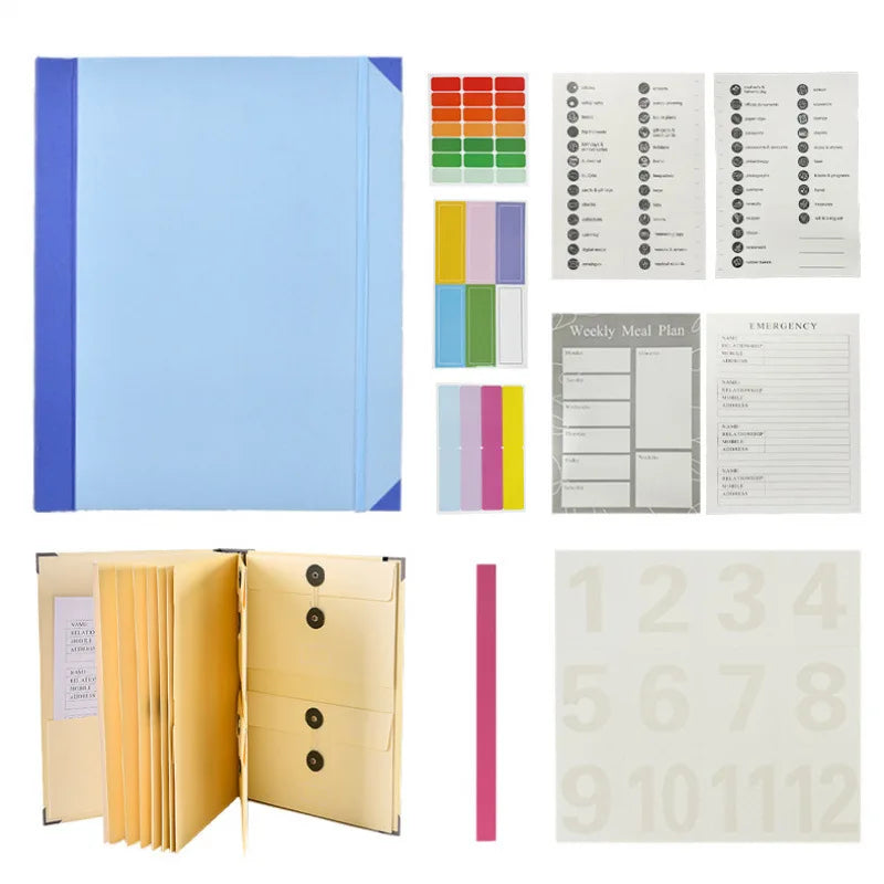 In Case I Go Missing Binder Folio Document Organizer Expanding File Folder Pockets Accordion Document Organizer Pocket Organ