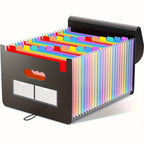 25/13 Pockets Plastic Three Sided Sealed Hanging Rope Flip Organ Bag A4 Multi-layer Folder Office File Storage Bag