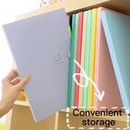 A4 Organ Folder 5 Layers Macaron Colors File Manager Storage Simple Folder for Student School and Office Stationery Supplies