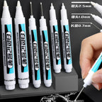 White Marker Pens 0.7/1.0/2.5mm Waterproof Oily Permanent Paint Pen Markers for Wood Rock Plastic Leather Glass Metal Ceramic