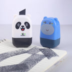 Cute Animal Roller Privacy Stamp - Panda Hippo Tiger Security Inkless Stamp for Identity Protection, Mail, Documents, Office Use