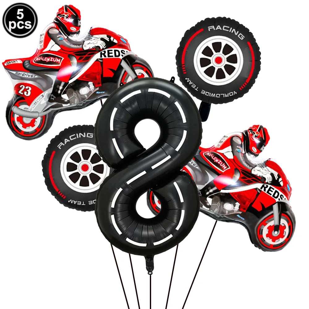 Motorcycle Dirt Biker Birthday Party Supplies Motocross Dessert Paper Plates Cups Napkins Disposable Tableware Favor For Boys