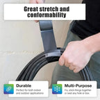 YITAPE Heavy Duty Duct Tape Black 4.5cm*20M Strong Adhesive Waterproof Cloth Tape No Residue for Indoor Outdoor Repair Sealing