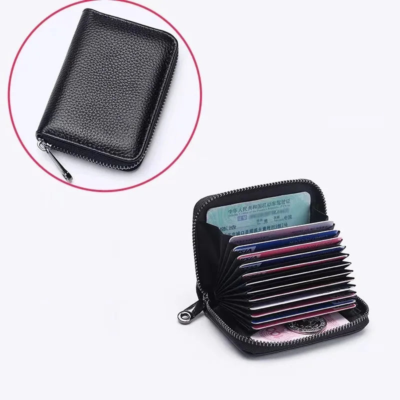 Business Card Holder Wallet Men Bank Card/ID Card/Credit Card Holder 22 Bits Card Wallet RFID Blocking Protects Case Coin Purse