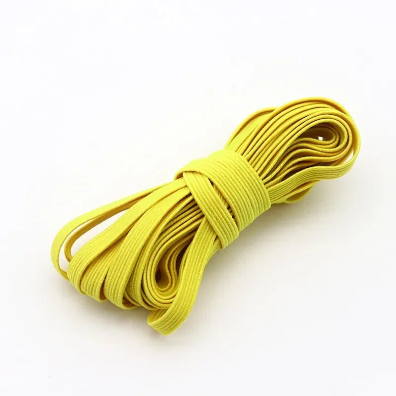 5m 10m 20m 40m 90m Elastic Elastic Band 6mm Color Sewing Household Rubber Band Elastic Band Garment Sewing Accessories