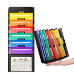 New! File Organizer Folder Hanging Long Size Bond Paper Wall-Mounted Rainbow Classification Large Capacity Office Folder