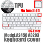 Ultra Thin TPU Keyboard Protector Cover Skin for Magic Keyboard with Touch ID A2449 A3118 MK293LL/A A2450 A3203