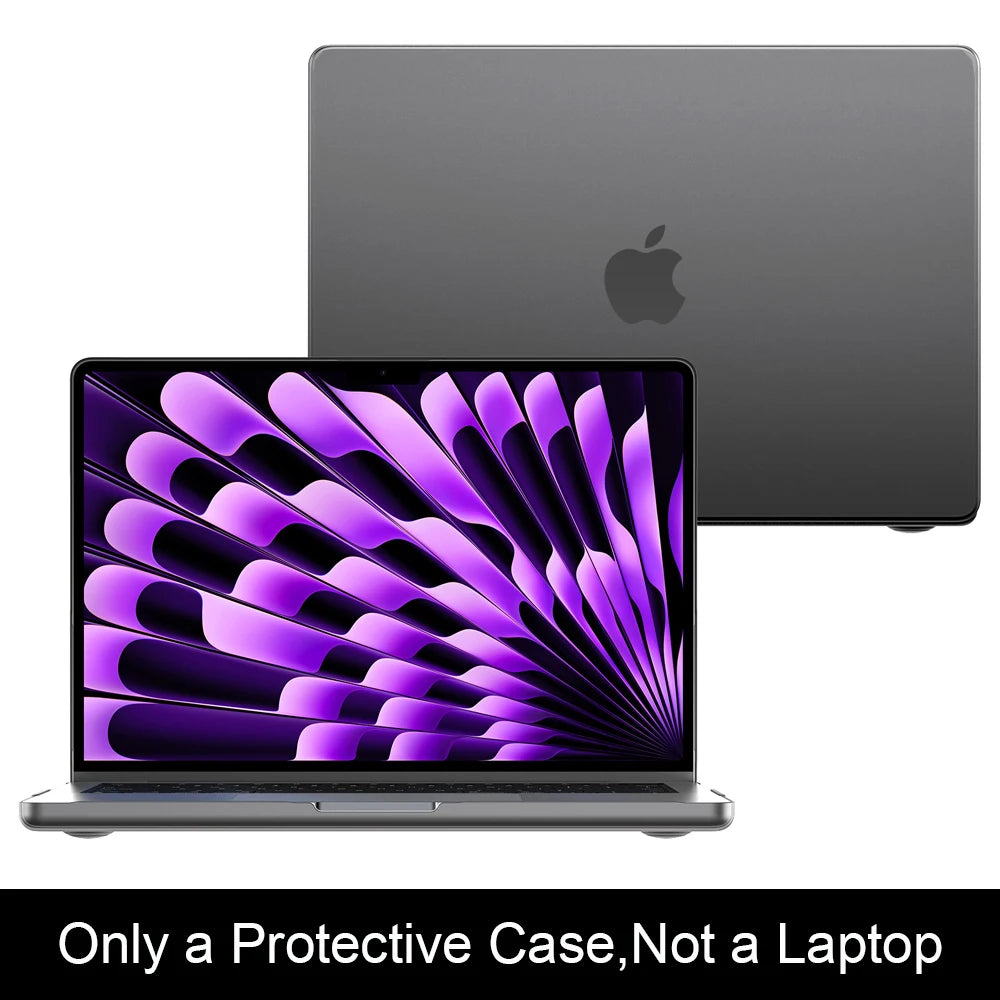 2026 Laptop Case For Macbook Air 13.6 inch M5 M4 M3 M2 2026 2024 2022 A3240 A3113 A2681,Ultra Thin Matte Case