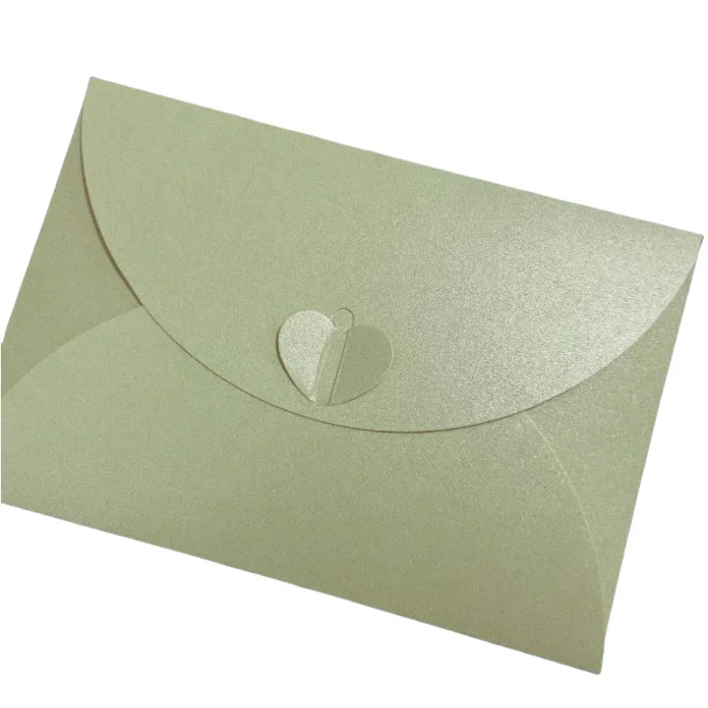 20pcs Colored pearlescent Envelope Thick Cardboard Small Foldable DIY Paper Envelopes Self Locking Buckle Letter Gift Card Cover
