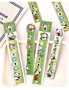 Cute Panda Magnetic Bookmark Ruler Student Creative Flexible Ruler 15cm Cartoon Rabbit Bear Capybara Magnetic Straight Ruler