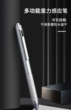4 In 1 Multifunction Luxury Pen, 0.7mm 3 Color Ballpoint 0.5mm Mechanical Pencil, Gravity Sensor Metal Retractable Pens Długopis