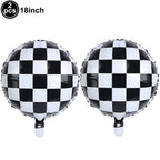 Race Car Theme Tablecloths Black White Checkered Rectangular Plastic Table Cover Racing Car Birthday Party Decorations Supplies