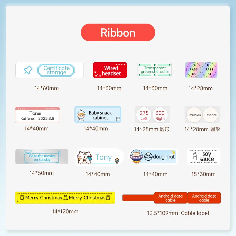 Niimbot N1/B18 Thermal Transfer Label Sticker Printer Mini Label Maker With Ribbon PET Papers For Jewelry Store Cable Cosmetics