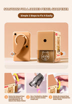 Capybara Pencil Sharpener Fast Sharpening Easy to Use for Kids Students School Office Stationery Cute Anime Merch Kawaii Gift