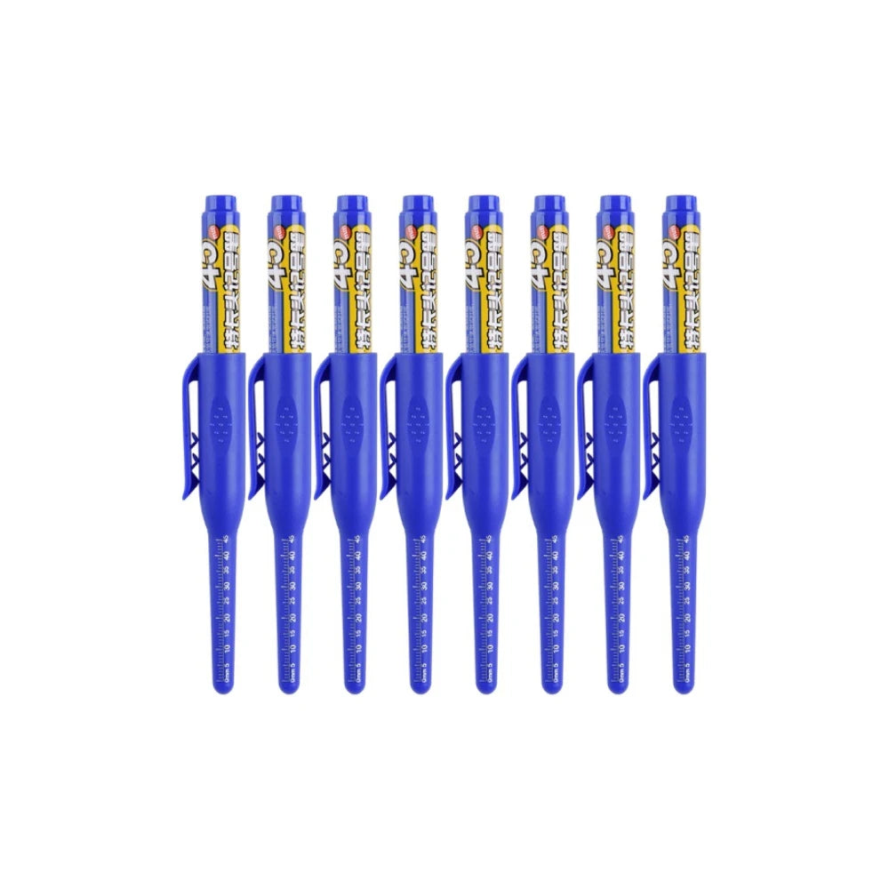 4-40Pcs White/Black/Blue/Red 45mm Deep Hole Marker Pens Long Nib Head Carpenter Pen Waterproof for Measuring Woodworking Office