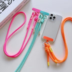 Candy Color Colorful Adjustable Long Lanyard for Mobile Cell Phone Crossbody Anti-Lost Strap Hanging Rope Universal Necklace
