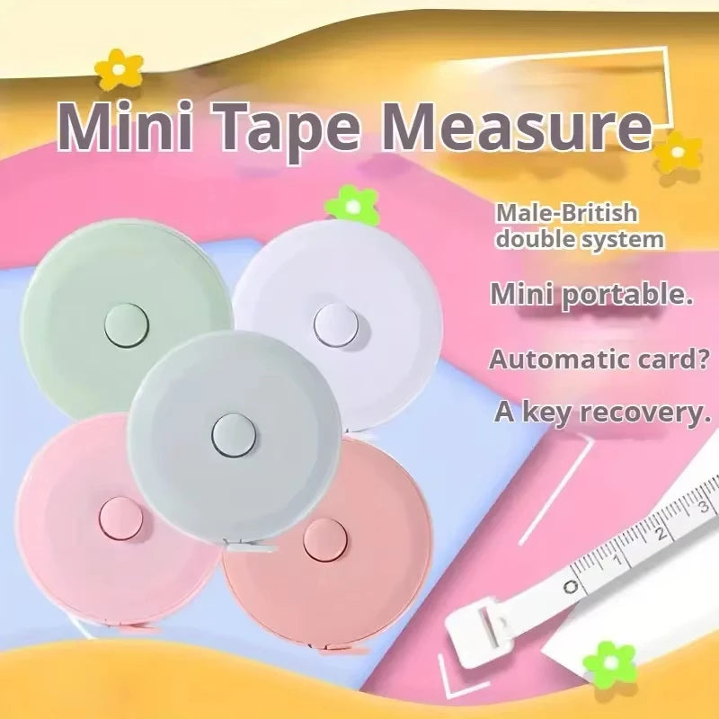 2 Meter Soft Tape Measure Scale Body Sewing Flexible Tailor Ruler Centimeter Inch Portable Retractable Self-Lock Measuring Tape