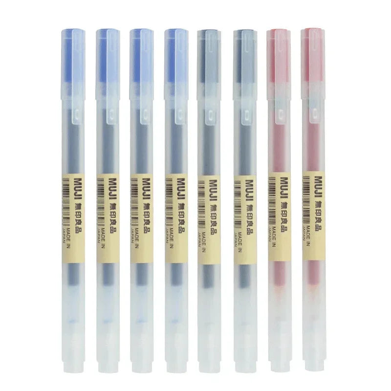6/8Pcs/Set MUJIs Gel Pen Black/Red/Blue 0.38/0.5mm Ink Japan Color Pen Office School Ballpoint Pen Japanese Kawaii Stationery