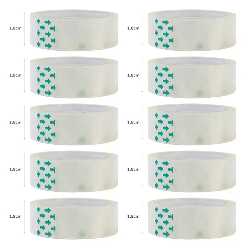 10/5/1 Rolls Premium Transparent Tape 0.8cm 1.2cm 1.8cm Multifuntion High-viscosity Adhesive Tape for Gift Wrapping Packing