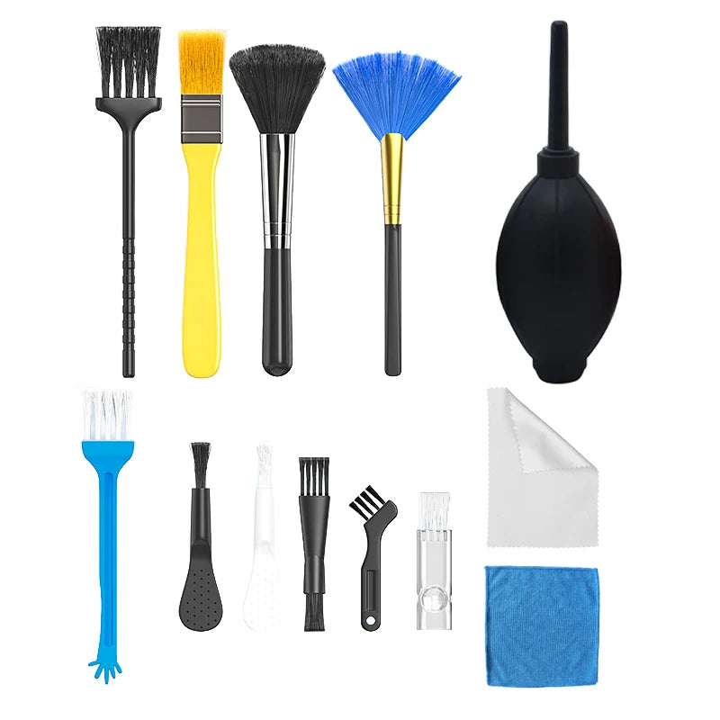 Computer Camera Mobile Phone Cleaning Tools Microfiber Cloth Screwdriver Cleaning Cloth Air Blower Brushes for Keyboard