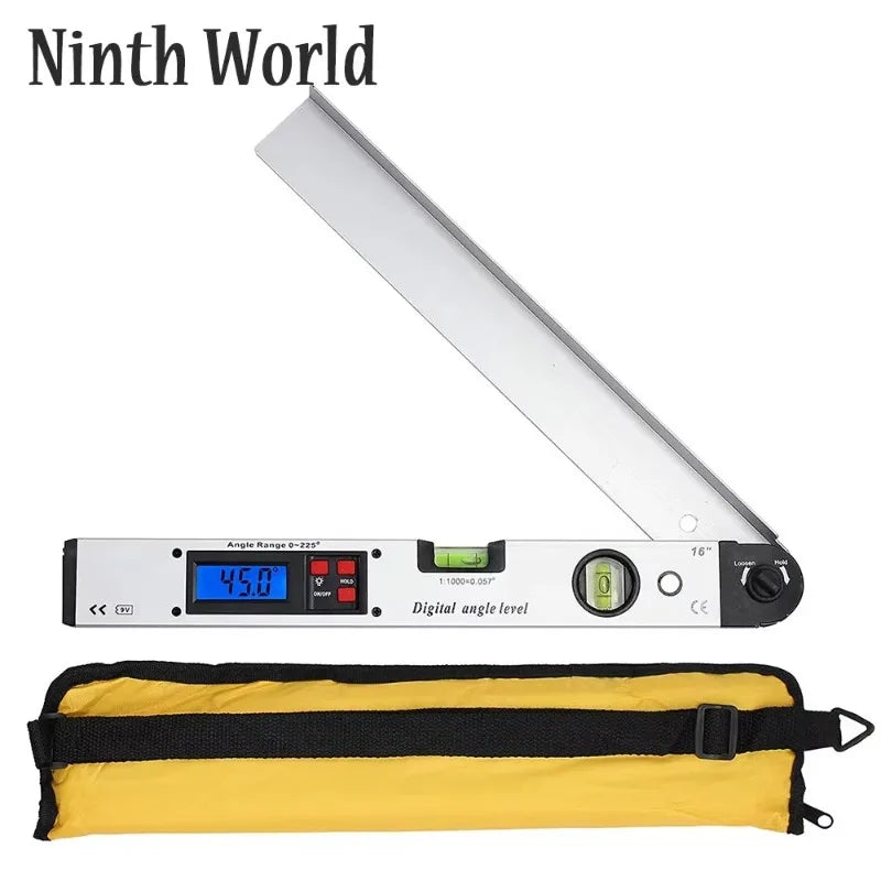 2025 Hot Sale 400mm/16inch  0-225 Degree Protractor Spirit Level Digital Angle Finder Gauge Meter Angle Finder with Level Bubble