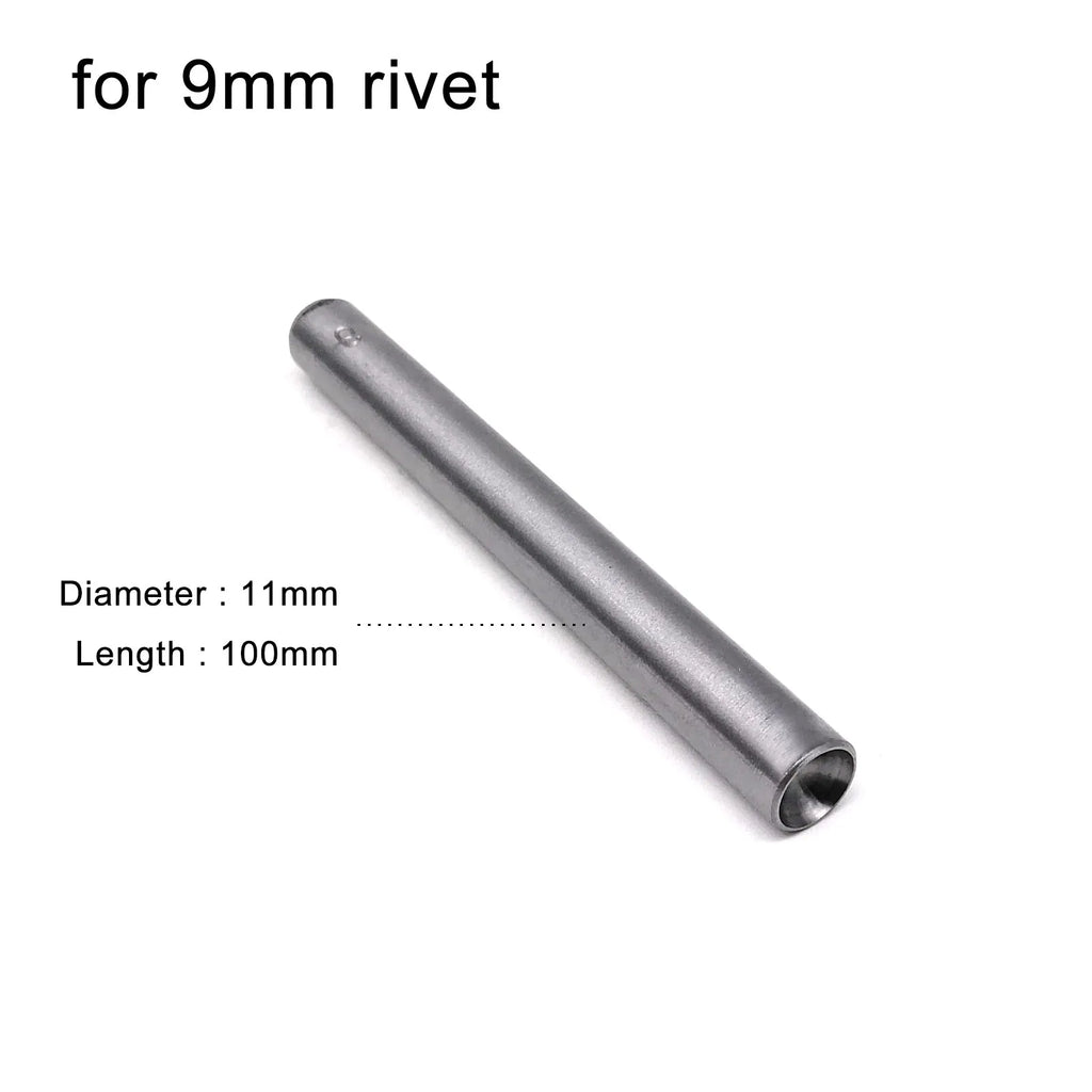3mm to 15mm Dia Rivet Punch Tool Rod for Metal Decorative Mushroom Domed Semi Ball Half Round Nailhead Spike Stud DIY 45# Steel