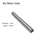3mm to 15mm Dia Rivet Punch Tool Rod for Metal Decorative Mushroom Domed Semi Ball Half Round Nailhead Spike Stud DIY 45# Steel