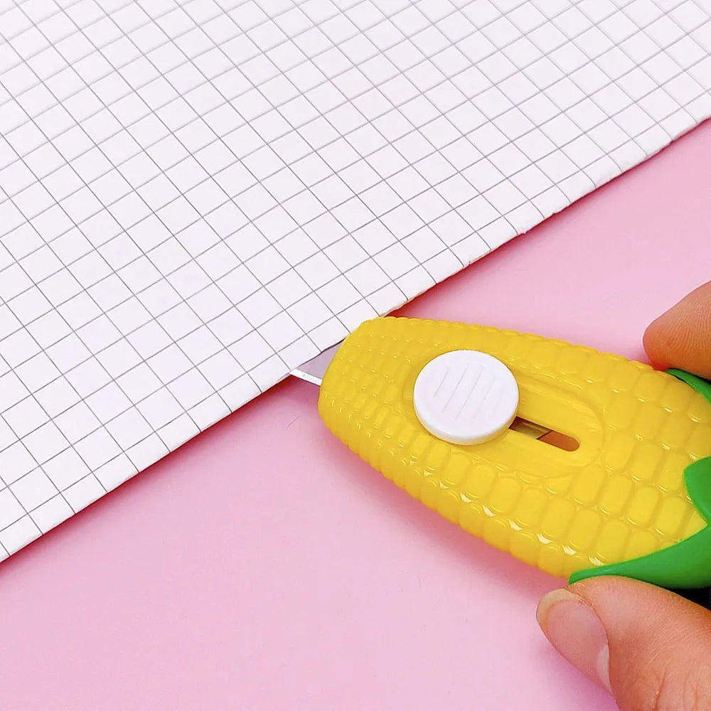 1/3/5Pcs Cuter Mini Cartoon Maize Utility Box Cutter Letter Opener Art Paper Cutter Kawaii Stationery Knif