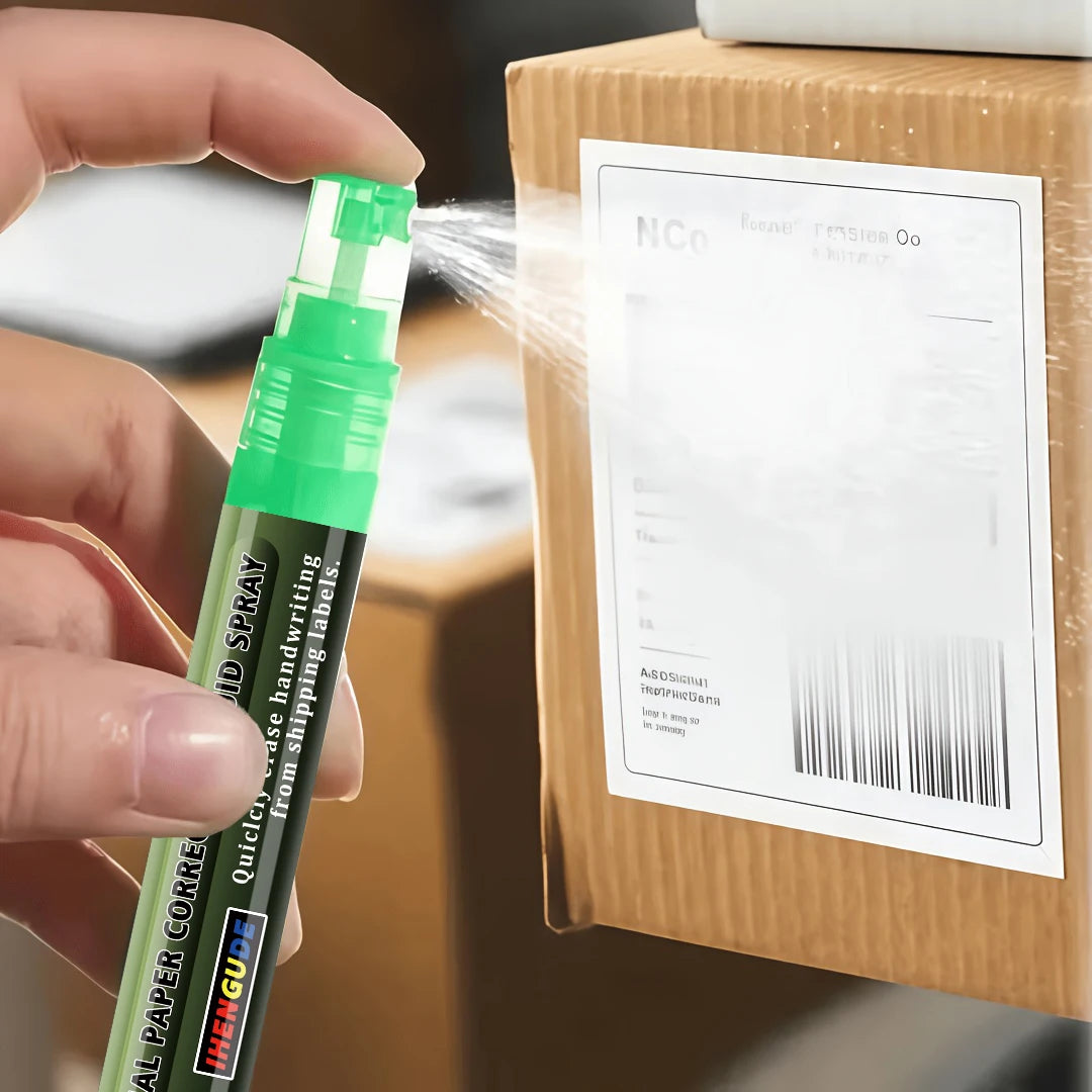 10ml Erasing Liquid Spray Pen - a Quick Correction Fluid Suitable for Thermal Paper, Can Quickly Erase Data, Protect Personal Information, a Portable and Convenient Tool for Protecting Privacy in Express Delivery