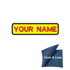 1PC 10cmX2.5cm Custom Personalized Name Embroidered Patch Number Stripes Badge Tags Armband Iron On Backing Hook & Loop Backing