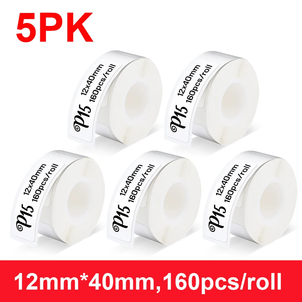 P15 Wireless Bluetooth Thermal Label Printer Mini Portable Adhesive Label Maker Fast Printing Similar as Marklife P15 P12 L12