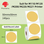 Phomemo Label For M110/M220/M221 Mini Printer Portable Thermal Label Stickers Self-Adhesive Waterproof Label Maker Sticker New
