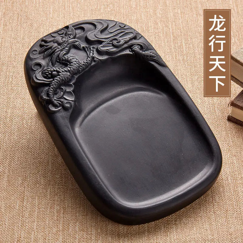 Chengni Inkstone Natural Original Stone Multi Functional Four Famous Students Table Grinding Ink Calligraphy Supplies Plate