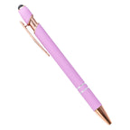 5-10 Pack 2-in-1 Stylus Pen, Retractable Ballpoint Pen w/ Stylus Tip for Touch Screen, Metal, 1.0mm Black Ink