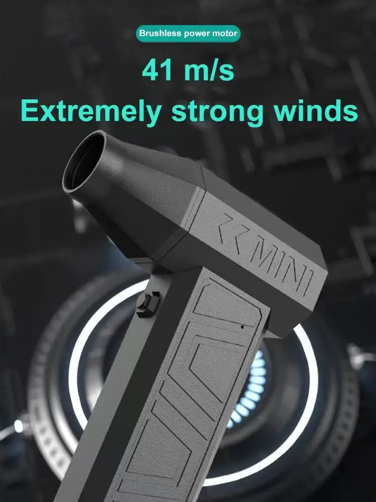 Turbo Jet Fan Electric Air Duster Portable 130000RPM Cleaning Blower Tool Car Blowing Snow 4 Gears Adjustable Type-C Charging