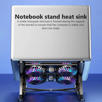 2025 Best-Selling Laptop Base Stand Cooler Portable Foldable Notebook Stand with 4 Cooling Fan for 11-17.3 Devices Anti-slip