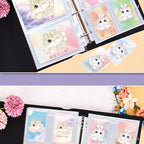 Heavy Duty A5 Card Binder W/ 55mm Large D-Rings 3-Ring Thick Photo Card Album W/ Elastic Band for K-pop Collection