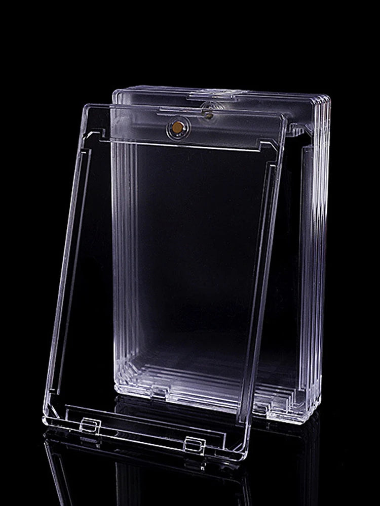 1/5/10PCS Clear Card Holder Magnetic Attraction Type Gaming Sports Trading Card Display Case Kpop Idol Photo Protective Sleeves