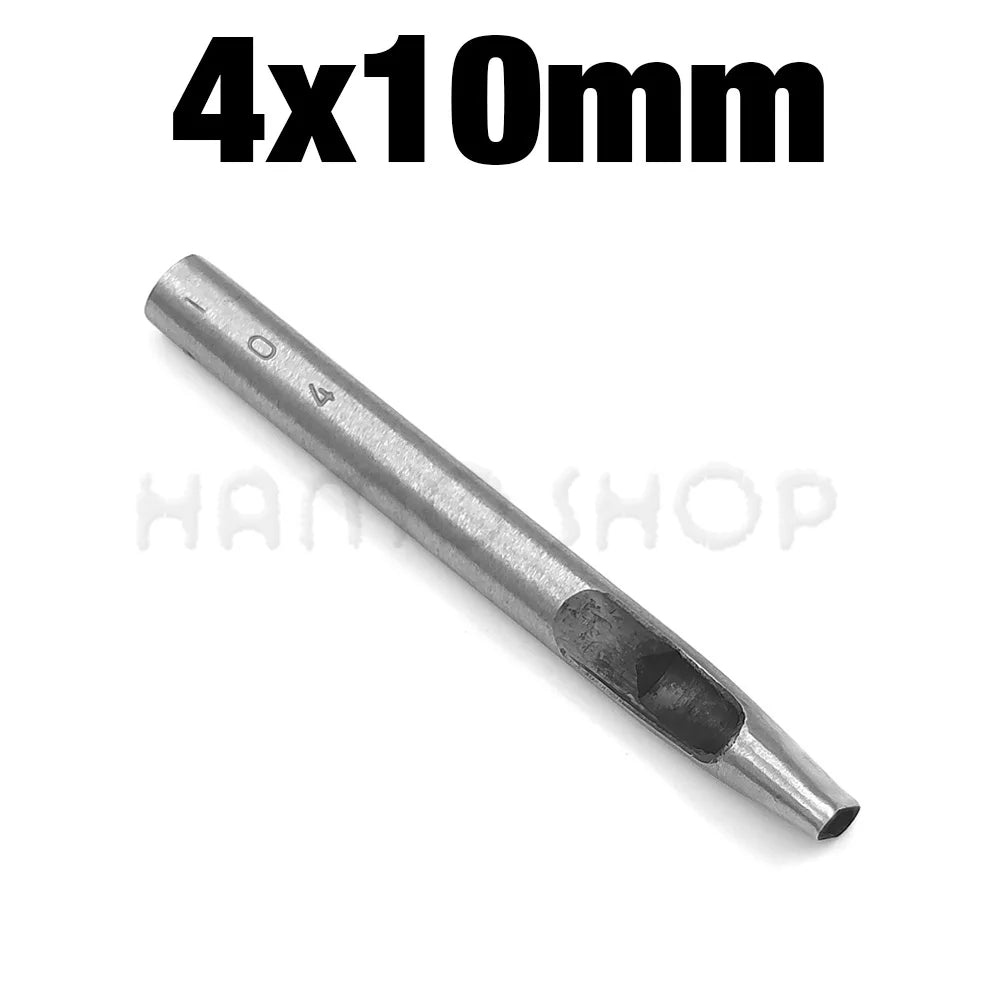 1pc 4mm/5mm Width Leather Oval Shape Hole Punch Steel Craft Hollow Hole Punch Leather Tools Leather Belt Hole Punch DIY Tools