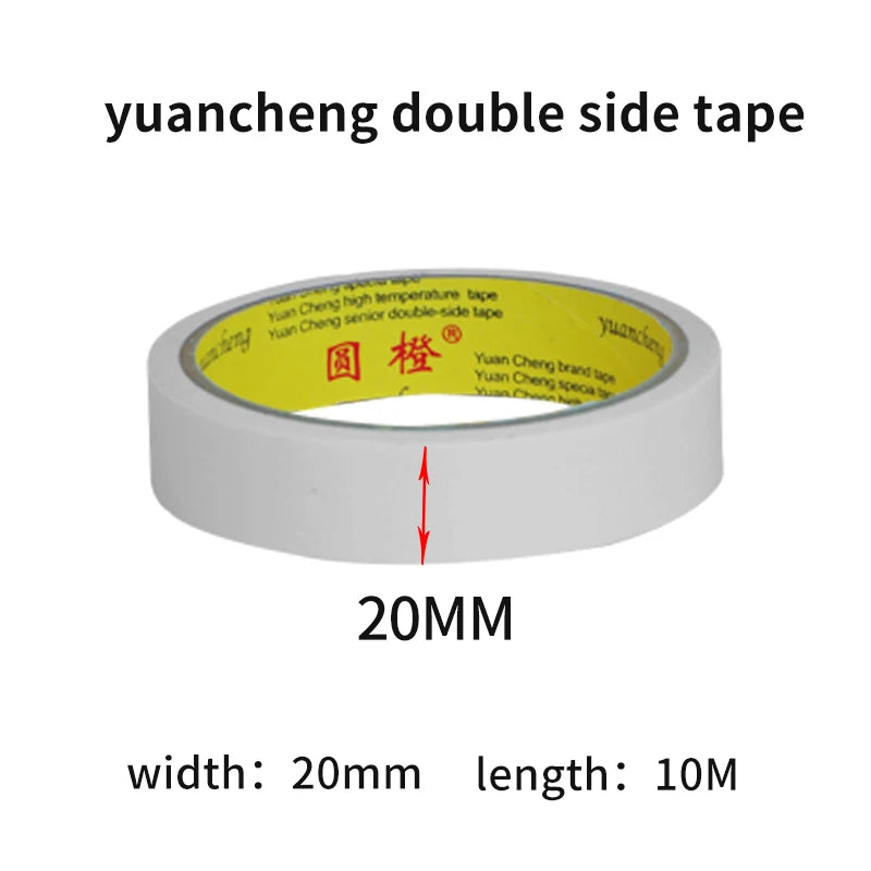 10M White Double Sided Tape Ultra-thin High-adhesive Super Strong Hand Tearable Tape 5-40mm Wide for Crafting And Packaging