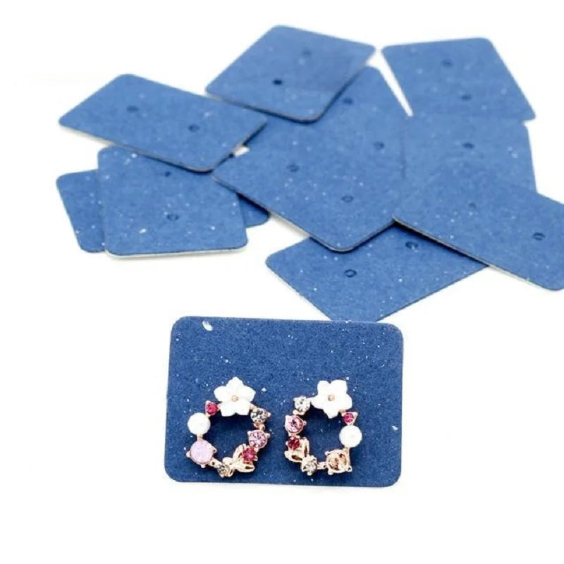 3.5*2.5cm 100Pcs/lot Kraft Paper Ear Studs Hang Tag Jewelry Display Card Earring Kraft Paper Tag Ear Ring Paper Hang Price Tags