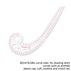 Flexible Clear Metric French Curve Ruler Multipurpose Tailoring Template For Dressmaking Pattern Drafting DIY Sewing Projects