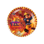 108*180cm Fireman Sam Party Supplies Disposable Tablecloth Firefighter Plastic Table Cover Fire Truck Birthday Decoration