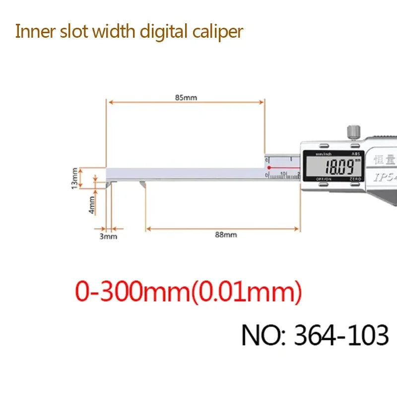 Electronic Inner Groove Width Digital Caliper 4-150 200mm High-Precision 0.01 Hole Inner Groove Measurement Tool