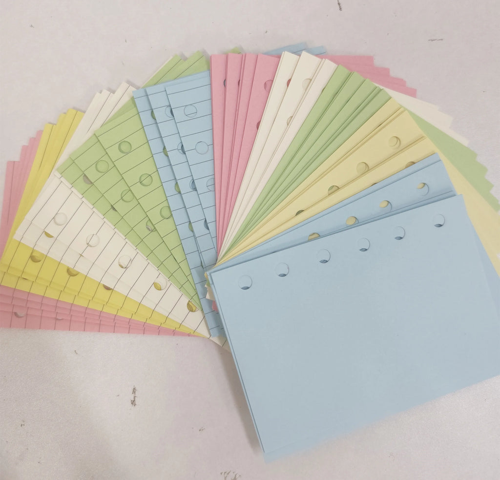 A5 A6 A7 50 Sheet Loose-leaf Colorful Refill Inner Page Line Blank Grid Inner Page Inside Paper Stationery
